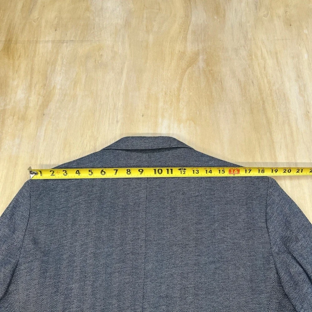 Banana‎ Republic Soft Knit Blazer Sport Coat Mens 44R Slim Fit Herringbone Gray